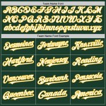 Jersey Baseball White-Gold Sleeveless Green Custom Authentic Jersey Baseball White-Gold Sleeveless Green Custom Authentic