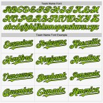 Sleeveless Custom Neon White Authentic Green-Black Baseball Jersey Sleeveless Custom Neon White Authentic Green-Black Baseball Jersey