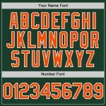 Sleeveless Authentic Custom Baseball Jersey Orange-White Green Sleeveless Authentic Custom Baseball Jersey Orange-White Green