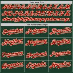 Jersey Baseball Green Red-Cream Sleeveless Authentic Custom Jersey Baseball Green Red-Cream Sleeveless Authentic Custom