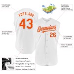 White Sleeveless Orange-Gray Jersey Authentic Custom Baseball White Sleeveless Orange-Gray Jersey Authentic Custom Baseball