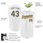 Sleeveless Jersey Baseball White Gray-Old Steel Authentic Gold Custom Sleeveless Jersey Baseball White Gray-Old Steel Authentic Gold Custom