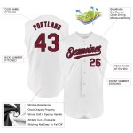 Authentic Crimson-Black Jersey Custom Baseball White Sleeveless Authentic Crimson-Black Jersey Custom Baseball White Sleeveless