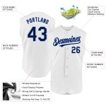 White Custom Baseball Blue Authentic Sleeveless Jersey Navy-Light White Custom Baseball Blue Authentic Sleeveless Jersey Navy-Light