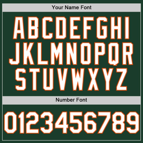 Sleeveless Authentic Green Jersey Custom Baseball White-Orange Sleeveless Authentic Green Jersey Custom Baseball White-Orange