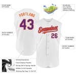 Sleeveless Baseball Purple-Orange Authentic Custom White Jersey Sleeveless Baseball Purple-Orange Authentic Custom White Jersey