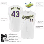 Purple-Neon Custom Authentic Green White Sleeveless Baseball Jersey Purple-Neon Custom Authentic Green White Sleeveless Baseball Jersey