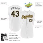 Custom Gold Black-Old Authentic Baseball Jersey Sleeveless White Custom Gold Black-Old Authentic Baseball Jersey Sleeveless White