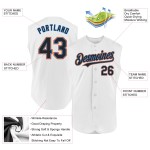 Electric White Jersey Black Sleeveless Blue-Orange Authentic Baseball Custom Electric White Jersey Black Sleeveless Blue-Orange Authentic Baseball Custom