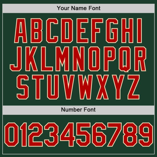 Jersey Baseball Green Red-Cream Sleeveless Authentic Custom Jersey Baseball Green Red-Cream Sleeveless Authentic Custom