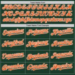 Sleeveless Authentic Custom Baseball Jersey Orange-White Green Sleeveless Authentic Custom Baseball Jersey Orange-White Green