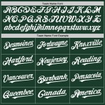 Sleeveless Jersey Authentic White Green Baseball Custom Sleeveless Jersey Authentic White Green Baseball Custom