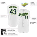 Green Authentic Jersey Sleeveless Navy-Neon White Custom Baseball Green Authentic Jersey Sleeveless Navy-Neon White Custom Baseball