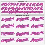 Custom Authentic Baseball Jersey White Sleeveless Purple-Pink Custom Authentic Baseball Jersey White Sleeveless Purple-Pink