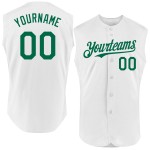 Green Authentic Jersey Kelly Custom Baseball White Sleeveless Green Authentic Jersey Kelly Custom Baseball White Sleeveless