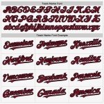 Authentic Crimson-Black Jersey Custom Baseball White Sleeveless Authentic Crimson-Black Jersey Custom Baseball White Sleeveless