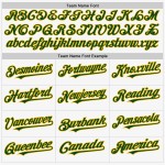 Jersey Authentic Baseball White Sleeveless Custom Green-Gold Jersey Authentic Baseball White Sleeveless Custom Green-Gold
