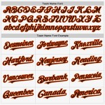 Baseball Brown-Orange Authentic Sleeveless White Jersey Custom Baseball Brown-Orange Authentic Sleeveless White Jersey Custom