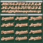 Sleeveless Authentic Green Jersey Custom Baseball White-Orange Sleeveless Authentic Green Jersey Custom Baseball White-Orange