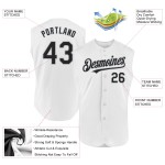Baseball Jersey Custom Authentic Sleeveless White Black-Gray Baseball Jersey Custom Authentic Sleeveless White Black-Gray