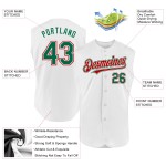 Baseball Green-Red Authentic Kelly Custom Jersey Sleeveless White Baseball Green-Red Authentic Kelly Custom Jersey Sleeveless White