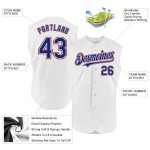 White Sleeveless Royal-Red Custom Baseball Jersey Authentic White Sleeveless Royal-Red Custom Baseball Jersey Authentic