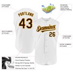 Baseball White Brown-Gold Authentic Custom Jersey Sleeveless Baseball White Brown-Gold Authentic Custom Jersey Sleeveless