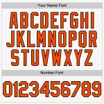 Baseball Custom Sleeveless Authentic Jersey White Orange-Black Baseball Custom Sleeveless Authentic Jersey White Orange-Black