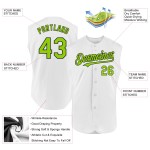 Sleeveless Custom Neon White Authentic Green-Black Baseball Jersey Sleeveless Custom Neon White Authentic Green-Black Baseball Jersey