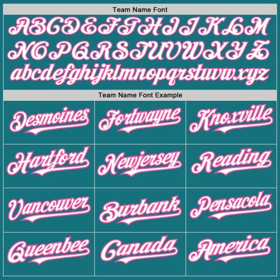 White-Pink Sleeves Custom Baseball Authentic Jersey Raglan Teal White-Pink Sleeves Custom Baseball Authentic Jersey Raglan Teal