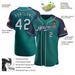 Raglan Sleeves Jersey Gray-Navy Authentic Custom Teal Baseball Raglan Sleeves Jersey Gray-Navy Authentic Custom Teal Baseball