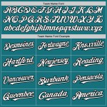 Authentic Sleeves Baseball Raglan Jersey White-Black Custom Teal Authentic Sleeves Baseball Raglan Jersey White-Black Custom Teal