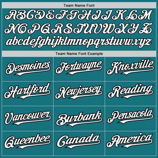 Authentic Sleeves Baseball Raglan Jersey White-Black Custom Teal Authentic Sleeves Baseball Raglan Jersey White-Black Custom Teal