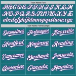 Teal Raglan Baseball Jersey White-Purple Authentic Sleeves Custom Teal Raglan Baseball Jersey White-Purple Authentic Sleeves Custom