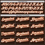 Authentic Baseball Raglan Custom Jersey White-Orange Sleeves Brown Authentic Baseball Raglan Custom Jersey White-Orange Sleeves Brown