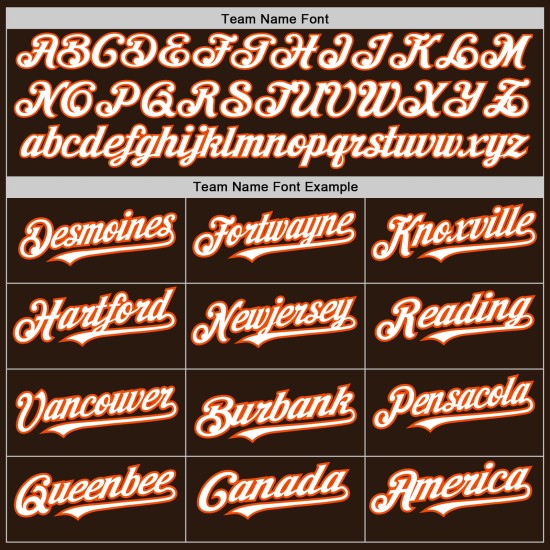 Authentic Baseball Raglan Custom Jersey White-Orange Sleeves Brown Authentic Baseball Raglan Custom Jersey White-Orange Sleeves Brown