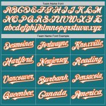 Sleeves Authentic Baseball Teal Raglan Custom Jersey White-Orange Sleeves Authentic Baseball Teal Raglan Custom Jersey White-Orange